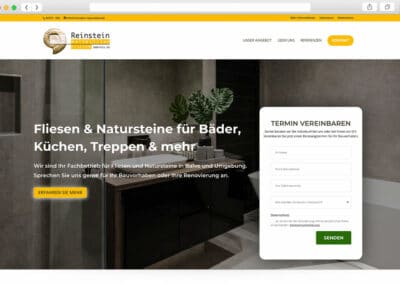Landingpage für Reinstein Natursteine & Fliesen