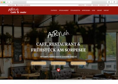 Website & Online-Marketing für das AiRnah Café am Sorpesee