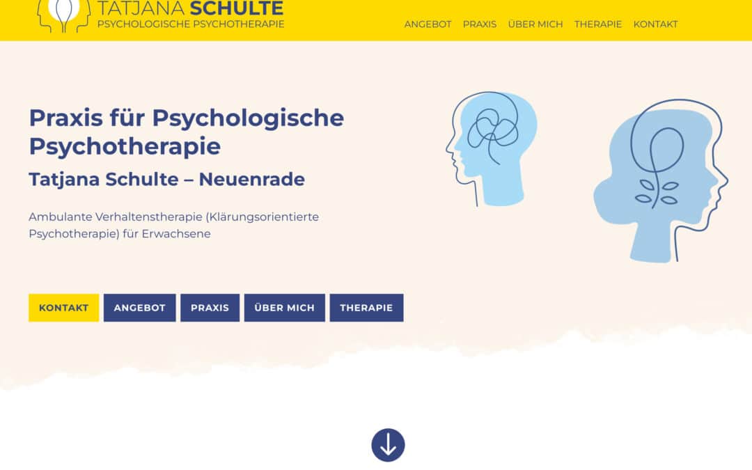 Website, Texte und Fotos für Praxis für Psychologische Psychotherapie in Neuenrade