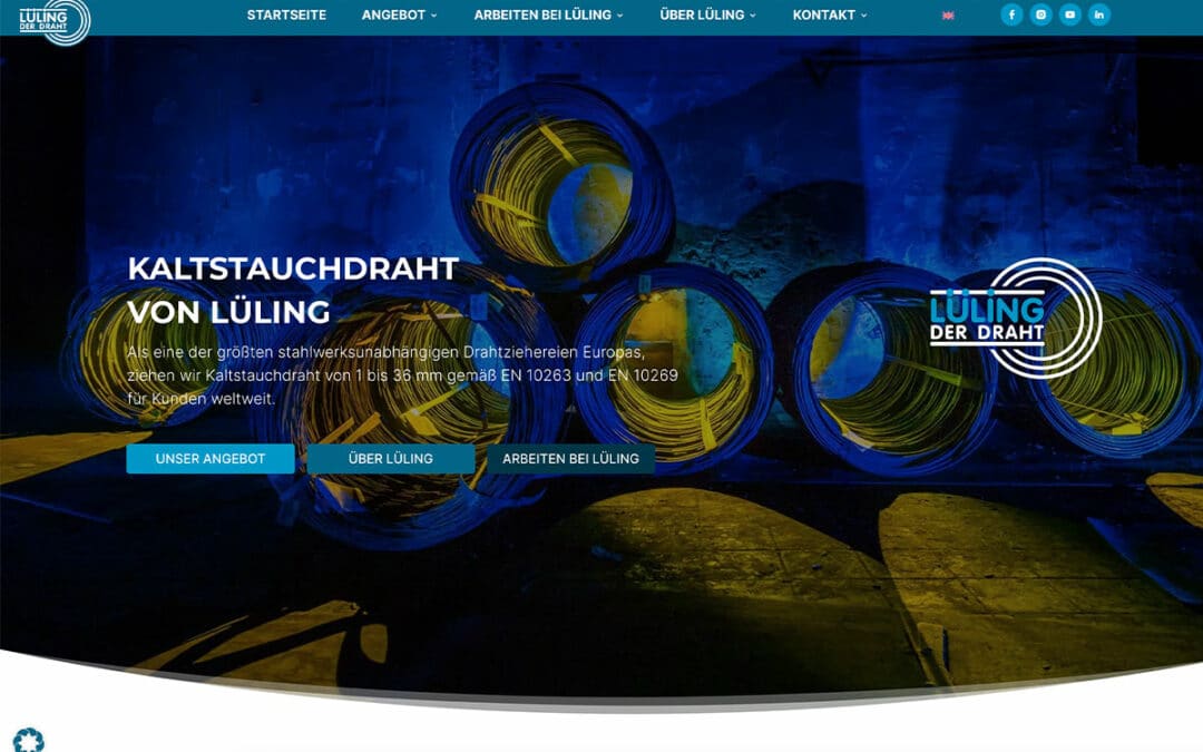 Relaunch Website: FR. u. H. LÜLING GmbH & Co. KG Stahldrahtwerk in Altena